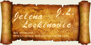 Jelena Leškinović vizit kartica
